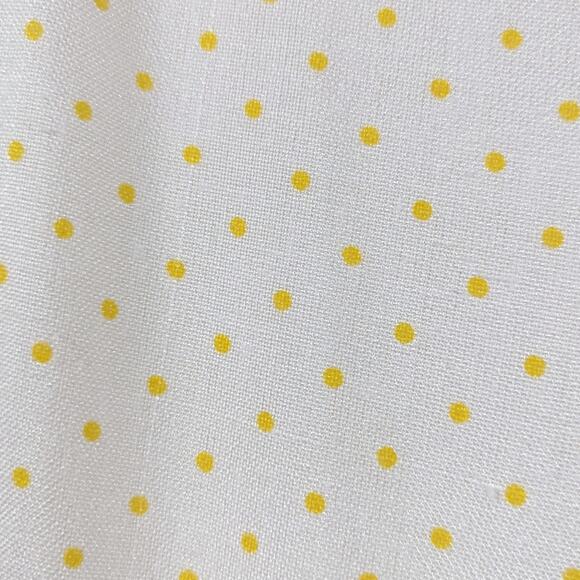 Vintage Kay Windsor Dress Women's Size Large Yellow Polka Dot Sundress Button Up - Picture 4 of 8